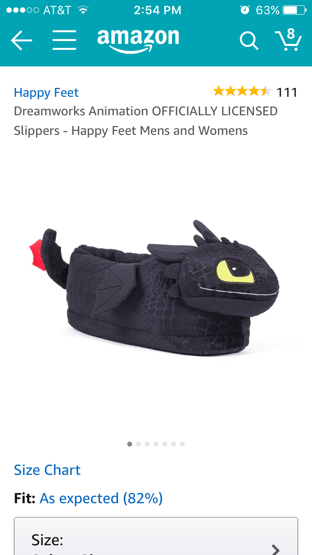 Happy Feet Slippers Size Chart
