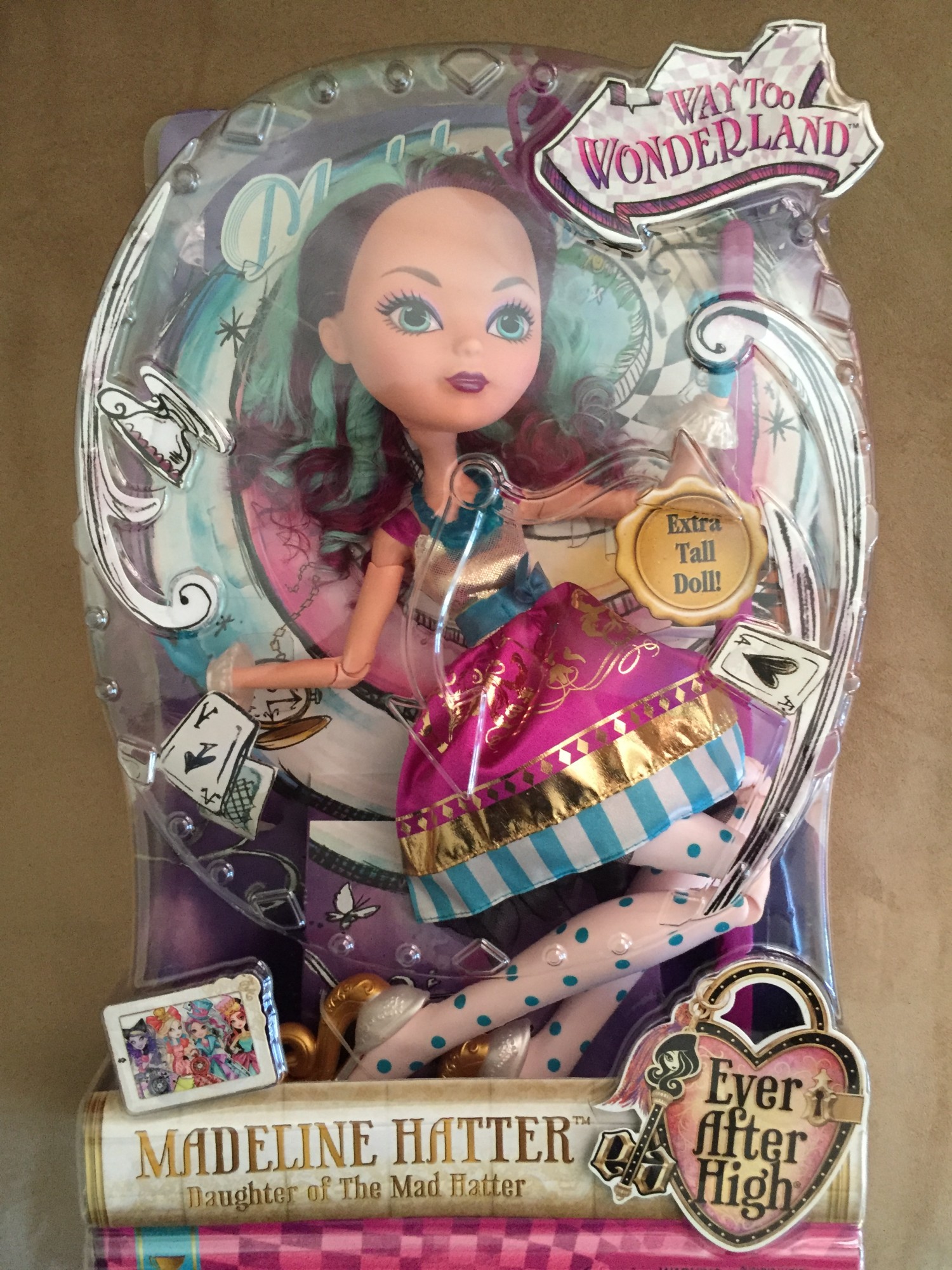 Ever After High Doll MADELINE HATTER - EXTRA TALL 17 Doll - No Shoes